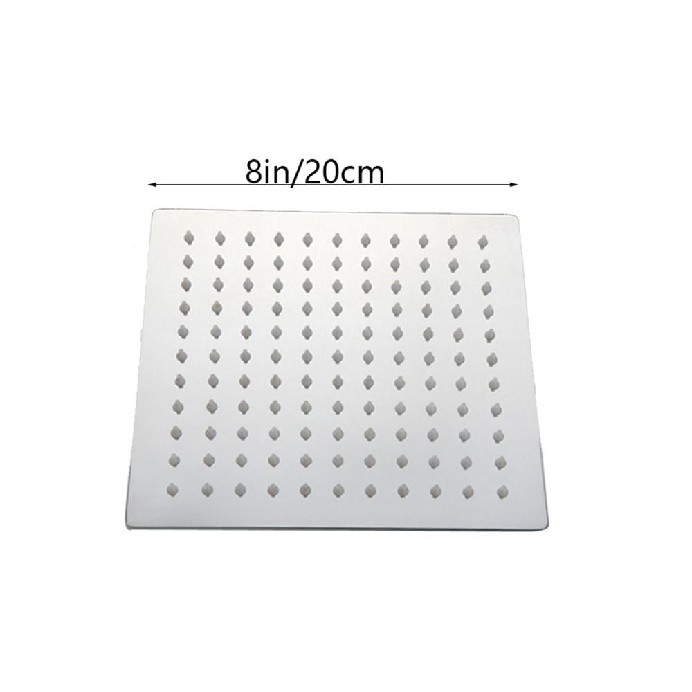 Ultra-Thin Chrome Finish Wall Mounted Top Sprayer Showerhead Rainfall Bathroom Accessories