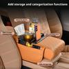 4 in 1 Car Armrest Box Height-increasing Pad Elbow Support with Pocket Tissue Cup Holder Car Center Console Cover
