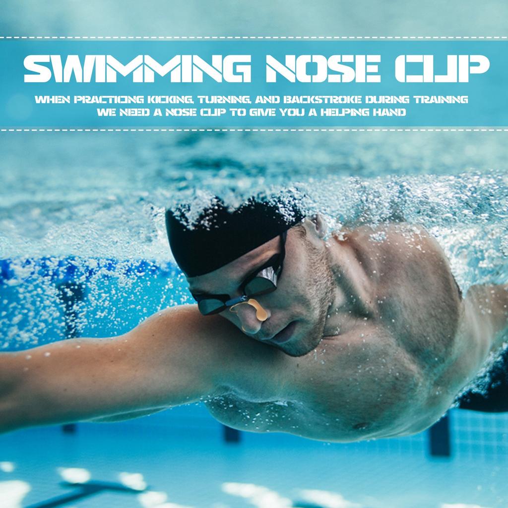 6 PCS Nose Plugs Swimming Ear Nose Protector Swim Training Nose Clips