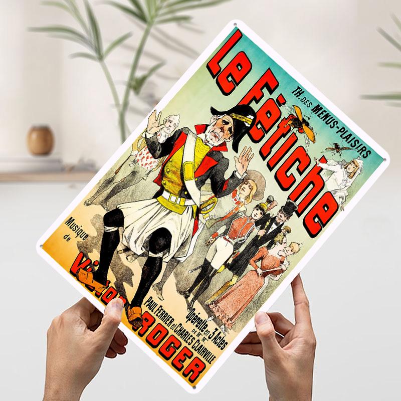 

Le Fétiche Vintage Printed Poster Customized Wall Art Retro Vintage Metal Tin Signs for Desk Decor Room Decoration Gaming Home 20x30cm（7.8x11.8inch）