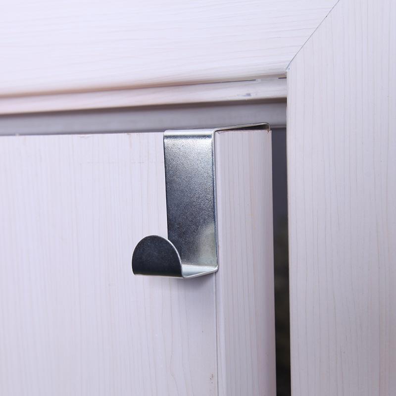 Z-shaped Door Back Hook Nail Free Door Back Coat and Hat Hook Bag Hanger S Hook Color Seamless Hook 2 Sets