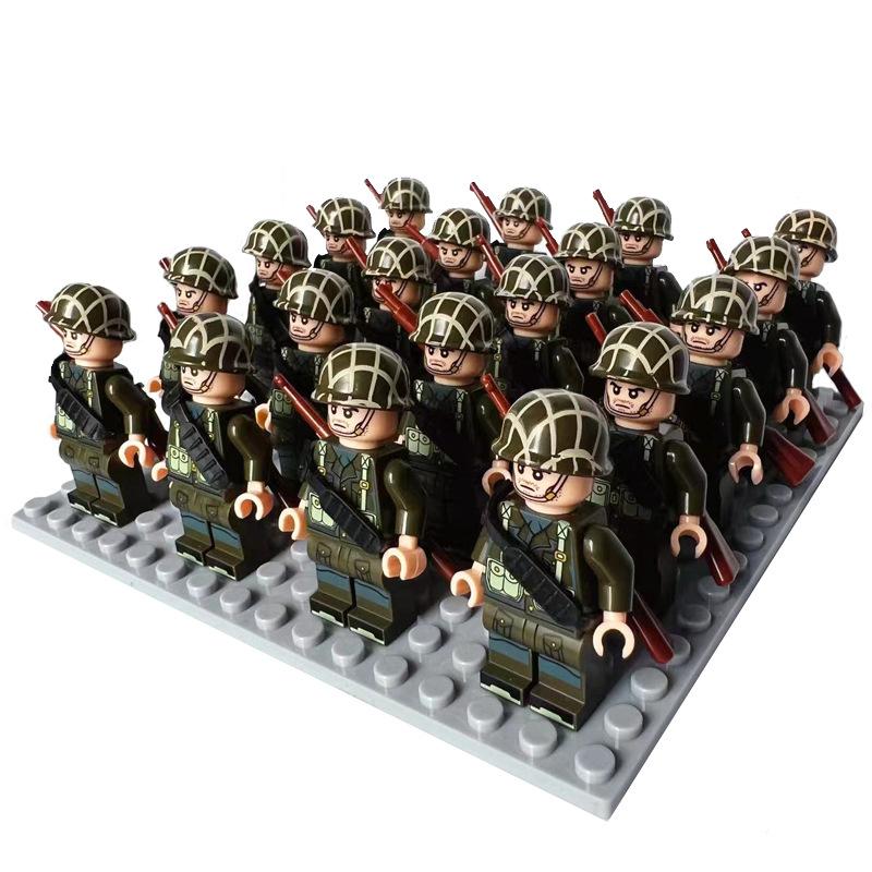 Building Block Assembly Doll Us Army German Army British Army Doll Puzzle Package
