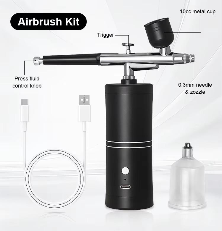 High-Pressure Nano Oxygen Injector & Airbrush Hydration Instrument for Beauty & Nail Art
