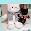 Bow Tie Cat Plush Toy Animal Dolls Pp Cotton Home Decortion Kids Birthday Gifts