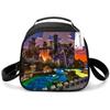 Lunch Bag Primary School Picnic Bag Round Ice Pack Rob Ross Printed Shoulder Portable Cartoon Meal Bag