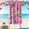 Pink Money Print Beach Towel Beach Towel Quick-drying for Travel Outdoor Sports Jogging Beach and Swimming