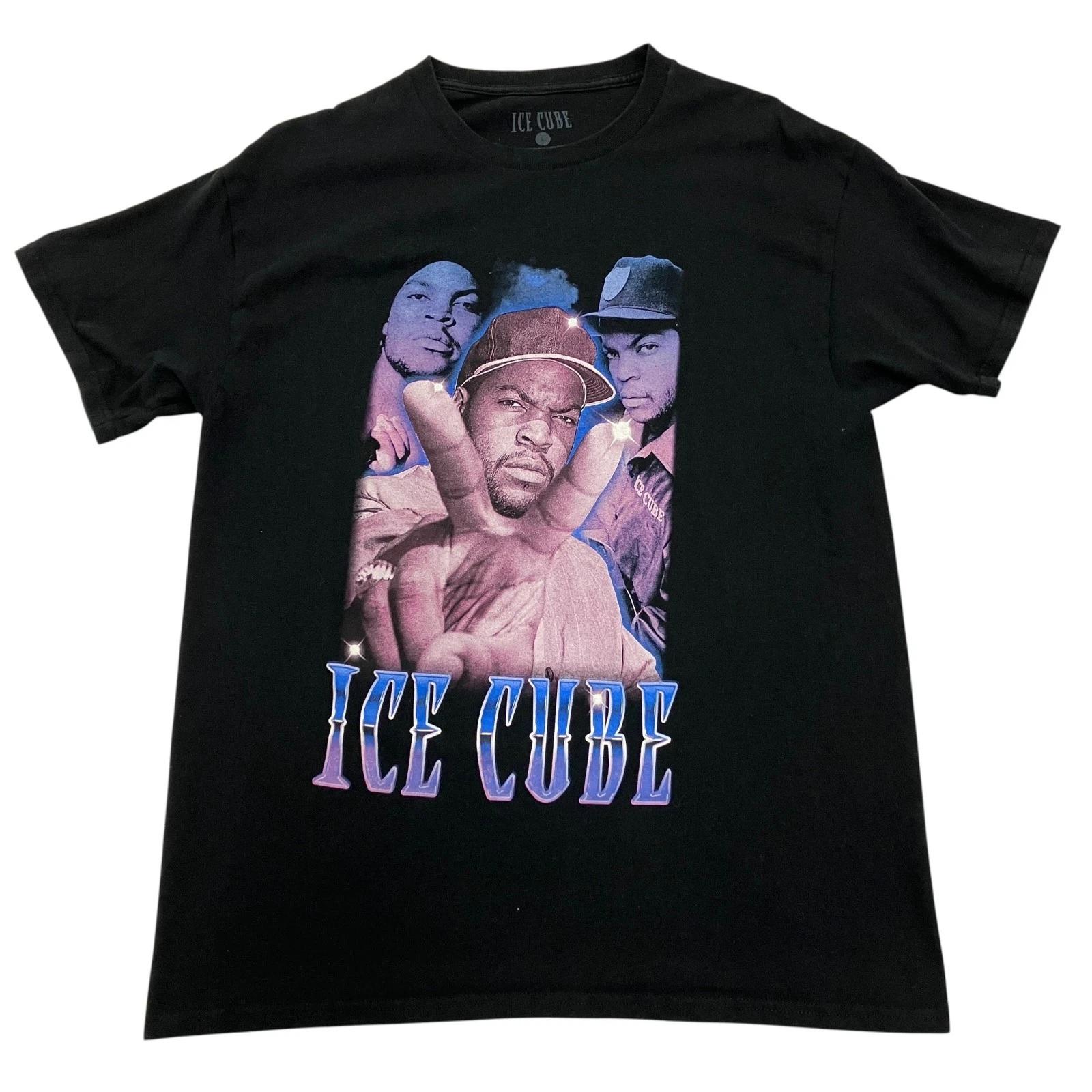 Ice Cube T Shirt Black Mens Large Graphic Rap Hip Hop West Coast NWA Tee L
