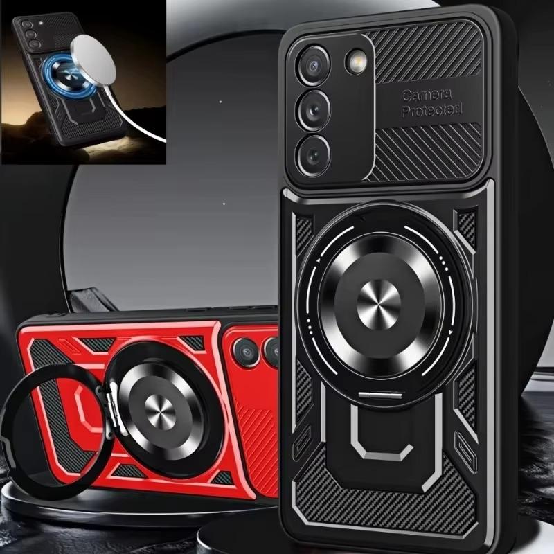 Deluxe Magsafe Magnetic Wireless Charging for Samsung Galaxy S24 Ultra S23 Plus FE Finger Ring Holder Case