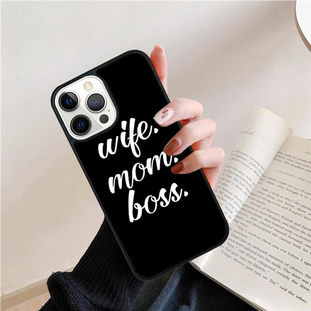 Wife Mom Boss Mum TPU Coque Shell For iPhone 17 Air 15 16 Pro Max 14 13 12 11 Pro Max Plus Phone Case Cover