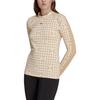 adidas Originals Pullover mit Rundhalsausschnitt Langarm-T-Shirt mit gesticktem Logo Damen Oberteile Gelb Weiß IA3915