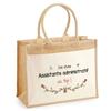 Beach Bag - PLANETEE - Jute with Pocket "Top Administrative Assistant" - Cotton - 43x33 Cm - Multicolour