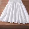 Girls Summer White Hollow Out Strap Princess Dress Middle Big Kids Pure Cotton Stylish Sundress