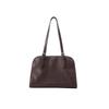 Genuine Vegetable-Tanned Cowhide Yuanbao Bowling Bag: Retro Leather Large-Capacity Handbag & Messenger Bag for Women