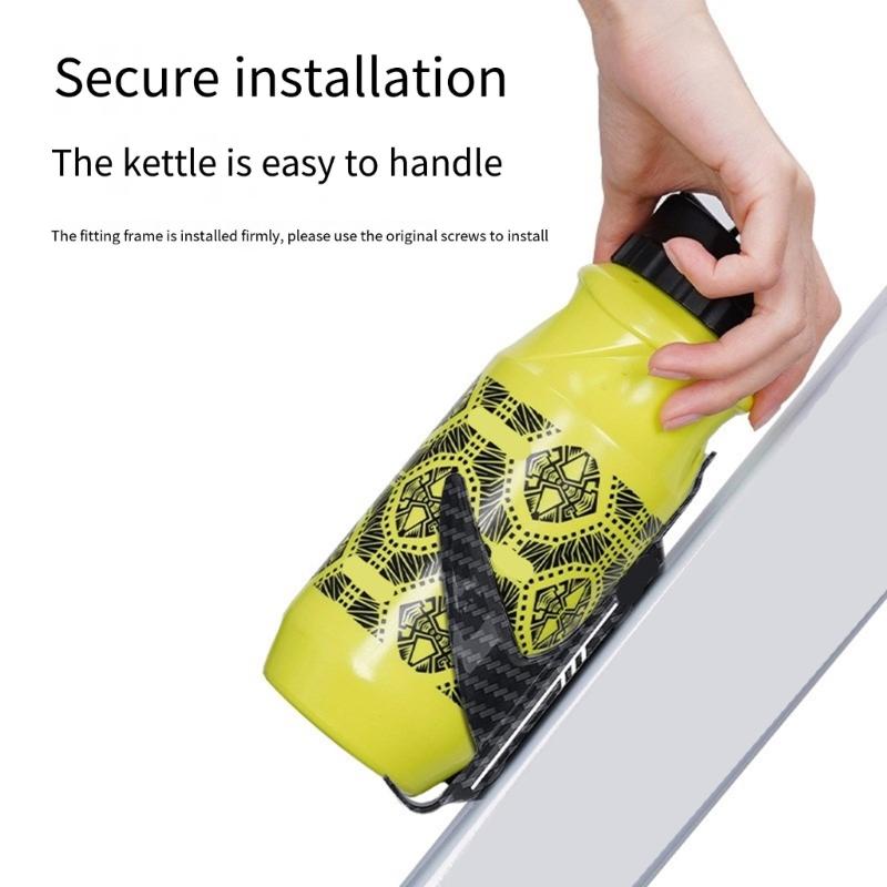 Durability Carbon Fiber Bottle Holder Light Weight Cycling Water Bottles Rack for Long Cycling and Daily Commutes