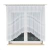 Violetta - Ready-Made Jacquard Curtain With A Cut At The Bottom - 250X150 Cm - White