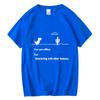 Men's High-quality Blended Funny Dinosaur Print T-shirt Loose O-neck Men's T-shirt Short-sleeved T-shirt Men's T-shirt Top