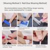 Handmade Gothic Short Press On Nails Round False Nails DIY Craft Manicure Decoration for Women and Girls