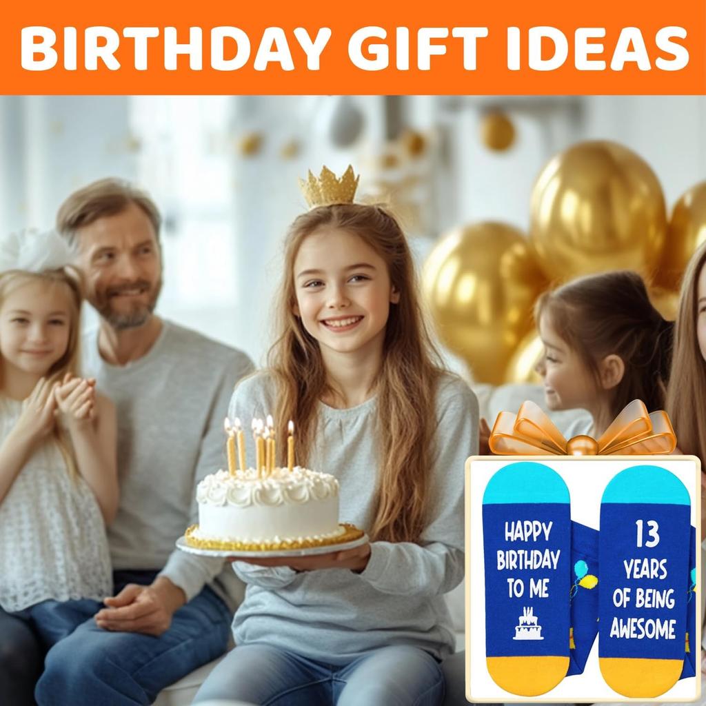 Zmart Birthday Gift Ideas Socks - Gifts for 13-19 Year Old Teen Girls Boys