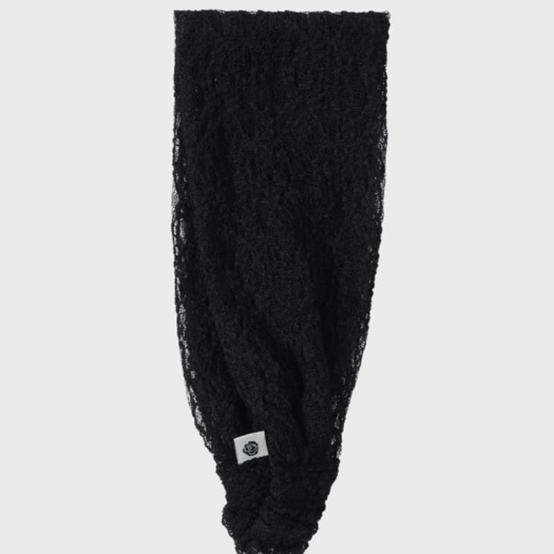 Eireve 2-WAY LACE BANDANA HEADBAND (BLACK)