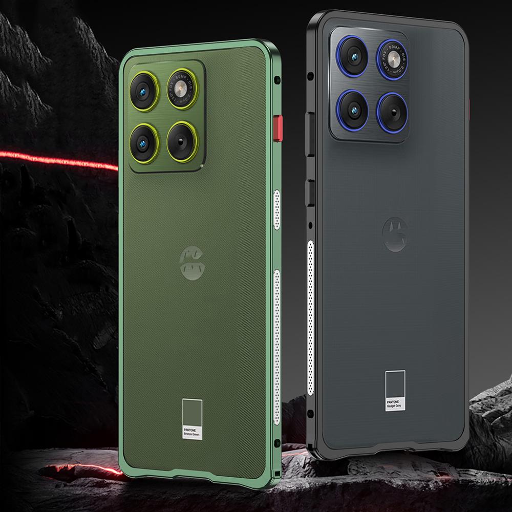 Pro Motorola Edge 70 Moto X70 Air Pouzdro Průhledný Kryt s Rámem z Hliníkové Slitiny Pro Motorola Edge70 Nárazuvzdorný Nárazník Funda