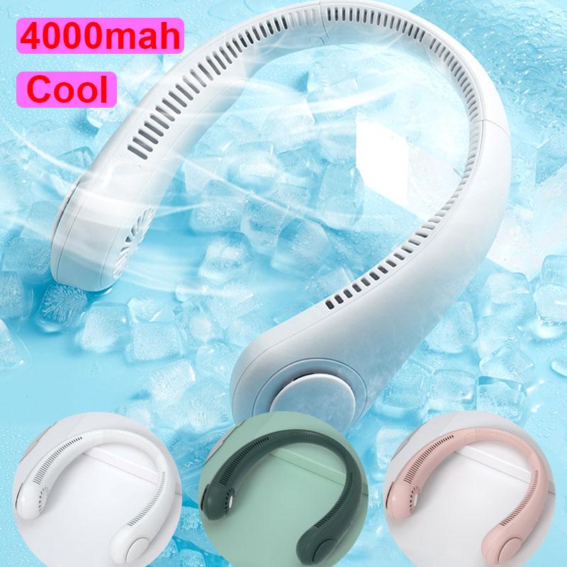 Přenosný bezlopatkový ventilátor na krk Miniventilátory handsfree USB dobíjecí ventilátory Závěsný ventilátor na krk Nositelný bezlistový chladič klimatizace