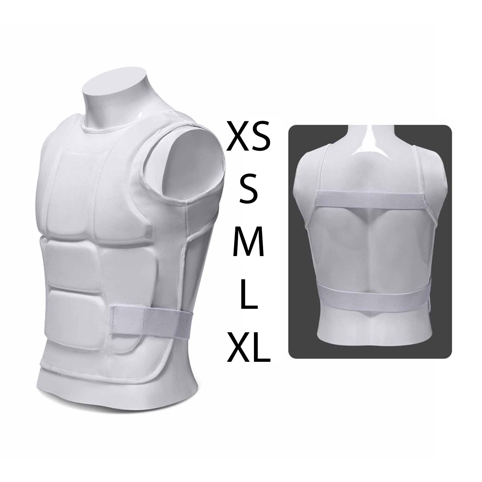 

Karate Chest Protector, Sanda Belly Protection Pad, Comfortable Gear Sparring Training Practical Rib Shield Vest Body Protector XS 52cmx40cmx1.5cm