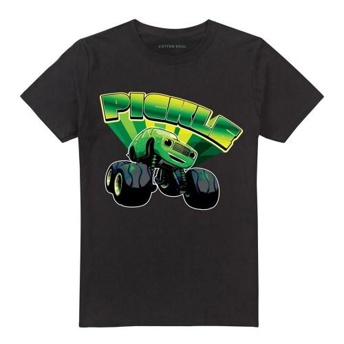 Blaze & The Monster Machines Unisex Adult Pickle Badge T-Shirt