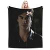 Bow Damon Salvatore Blanket Quality Super Warm  Bedding Throws Spring Kids Adult Living Room Print Bedspread