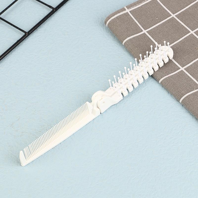 

1 шт. Дорожная портативная расческа 2 в 1, складная антистатическая пластиковая расческа, расческа для волос, компактная карманная расческа для волос белый