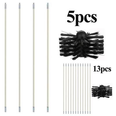 Oil-Smoke Machine Chimney Sweep Kit,3 In 1 Chimney Sweep Brush,Dryer Vent Cleaning Brush Kit,Rotary Chimney Cleaning Kit For The Tubular Inner Wall Of The Chimney Boiler Dryer Oil-Smoke Machine Chimney Sweep Kit,3 In 1 Chimney Sweep Brush,Dryer Vent Cleaning Brush Kit,Rotary Chimney Cleaning Kit For The Tubular Inner Wall Of The Chimney Boiler Dryer