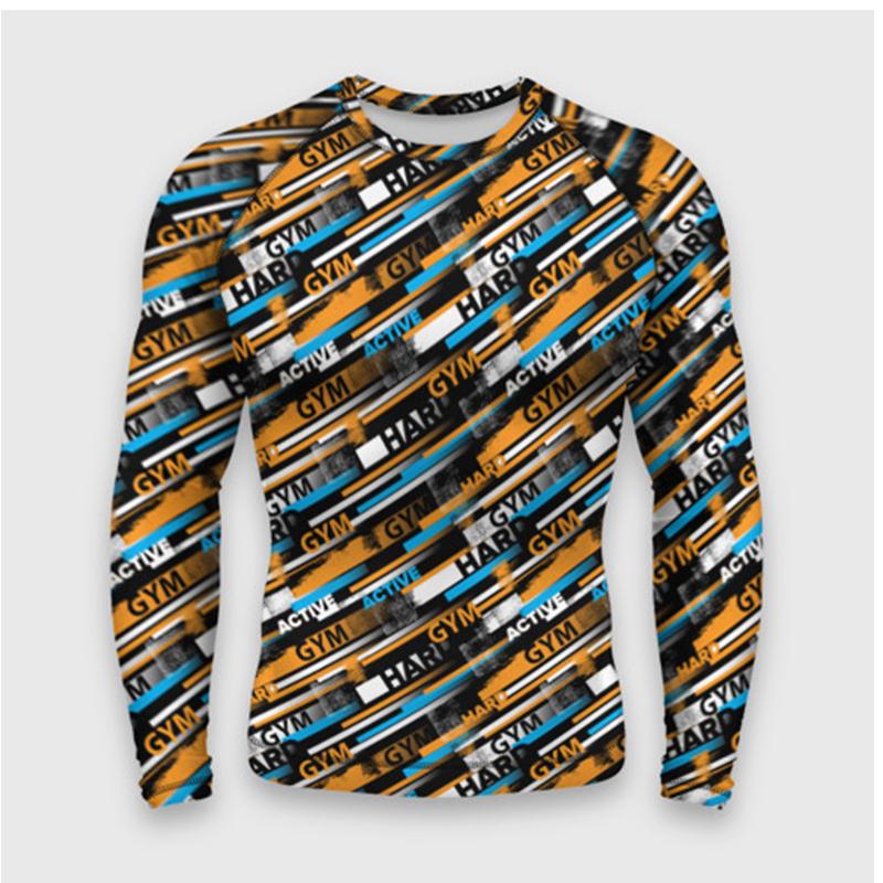 Spring and Autumn Round Neck 3D Artistic Pattern Printed Top Fashionable Casual Long Sleeved Men's T-shirts