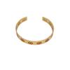 Chic European & American Luxury Metal Bangle with Hollow English Letters