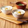 aito Seisakusho Rice Bowls of 10cm Diameter Includes 2 Pairs of Chopsticks Microwave and Dishwasher Safe Mino Ware Made in Japan Item 113528 "Amane"