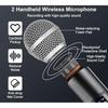 Wireless Microphone Karaoke Dual Handheld Dynamic Microphone with Rechargeable Receiver for Wedding Party Speech Church Club