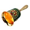 Hand Bell Vintage Brass Antique Exquisite Carved Pattern Hand Call Bell HandBell for Dinner Wedding