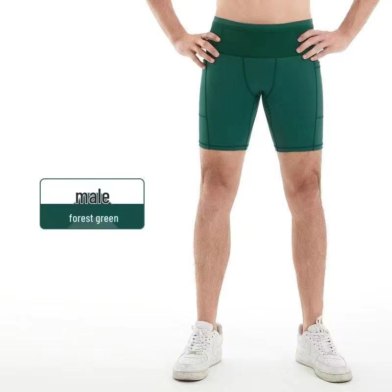 Unisex Quick-Dry 6-Pocket Kangaroo Running Shorts for Yoga and Cycling