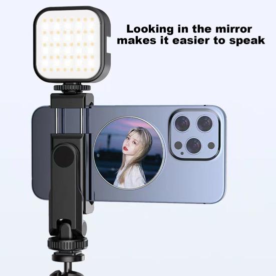 Magnetic Convex Mirror for Smartphone Selfie Vlog Strong Magnetic Adsorption Easy To Use Ultra-thin Design 2.3-Inch Selfie Mirror