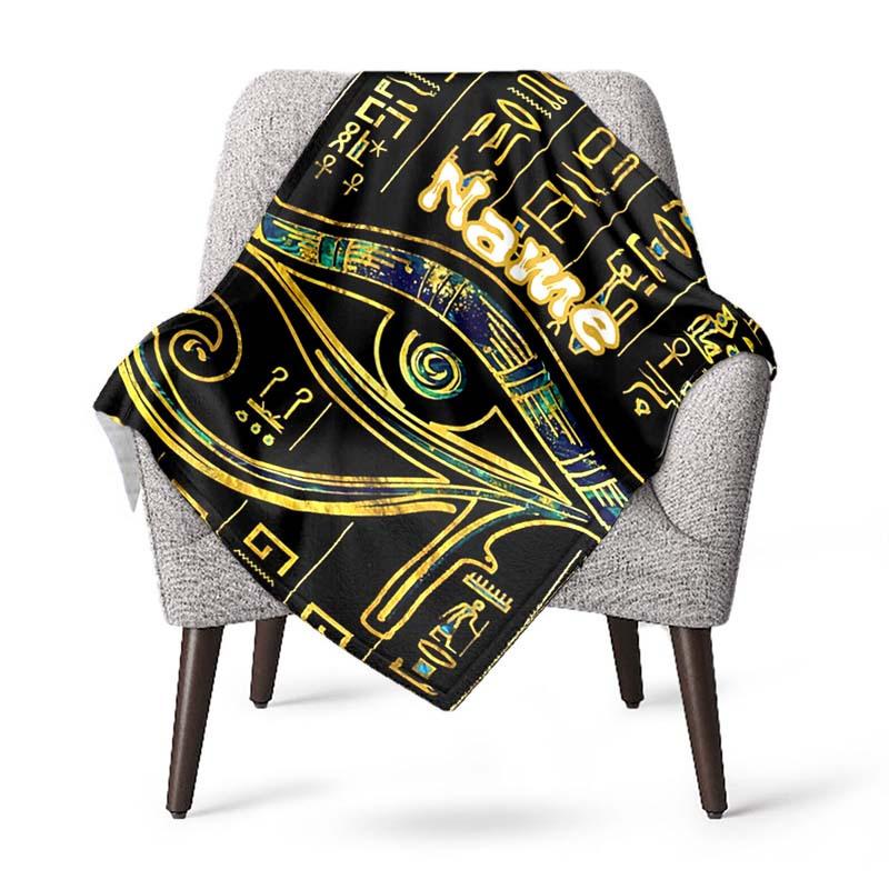 Egyptian Writing Customize Your Name Blanket Used For Chair Office Sofa Bed Camping Soft And Warm Giving Friends And Relatives Birthday Graduation