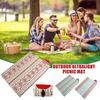 Lightweight Picnic Mat with Waterproof Coating - Stain-Resistant, Reflective Trim, Includes Pockets and Straps, for Outdoor Use