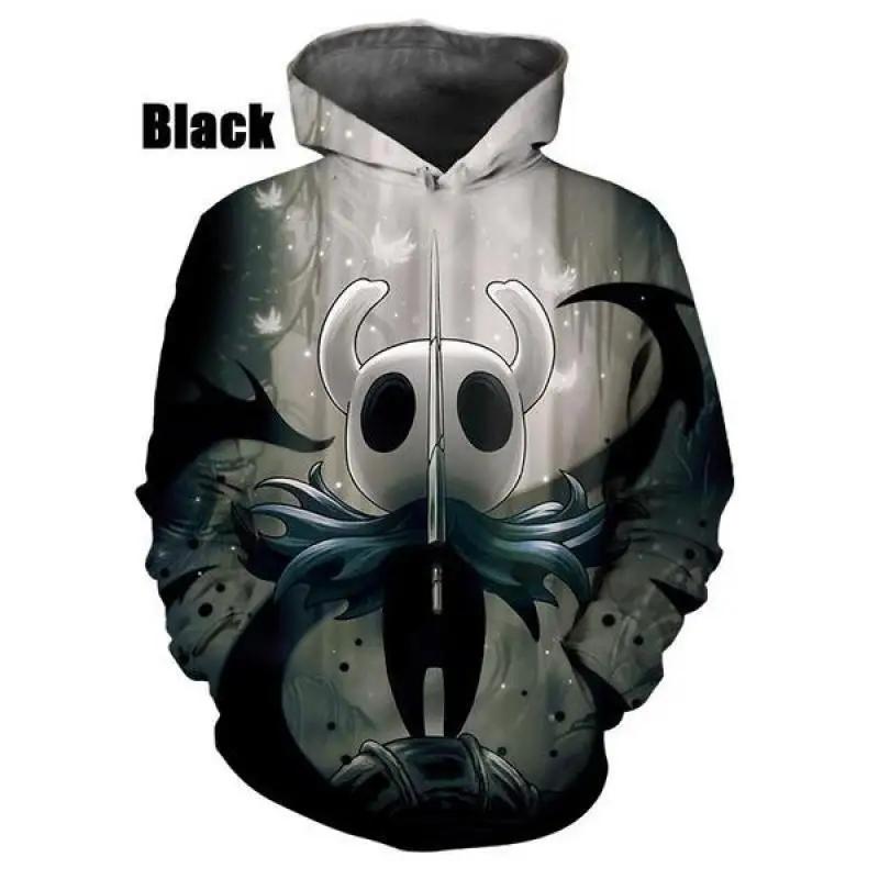 

Толстовка Hollow Knight для мужчин и женщин, модная повседневная 3D-свитшот, толстовка, уличная одежда, с длинным рукавом, большие размеры, мужские толстовки S
