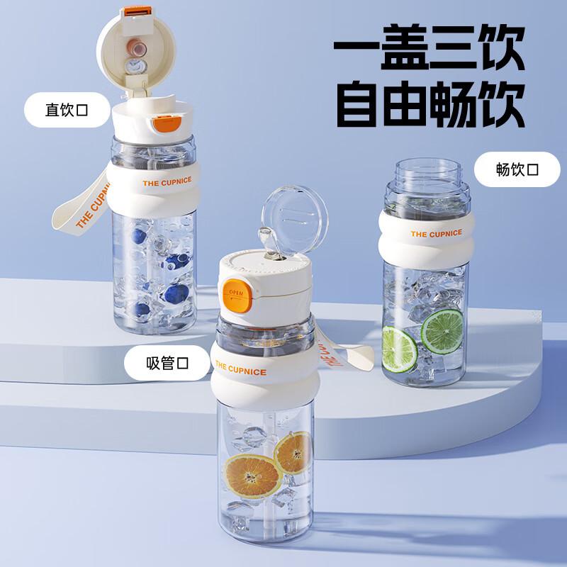 Yimi Summer Sports PC Water Bottle with Straw