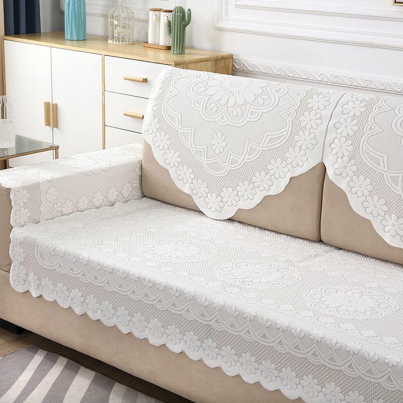 

Кружевное покрывало для дивана, чехол на сиденье, полотенце для спинки, полотенце для подлокотников, задняя занавеска, нескользящая, полное покрытие, тканевое рукоделие, круглый год, нейтральный, минималистичный, современный Upgrade-Beige Plum Square 80*8