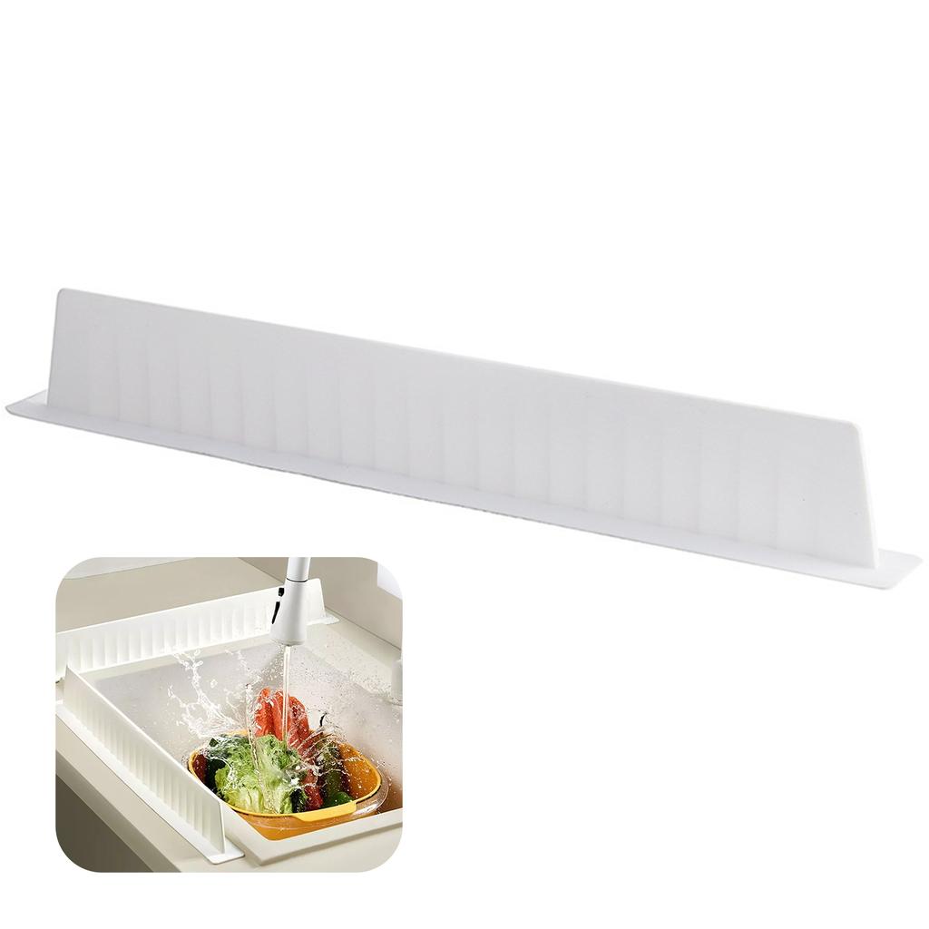 Kitchen Sink Splash Guard Waterproof Silicone Sink Splash Guard Backsplash Strip for Countertop Anti Splash Barrier