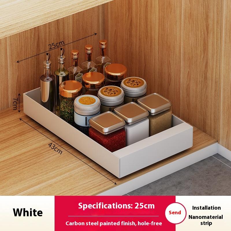 Pull Out Cabinet Drawer Organizer Expendable Slide Out Kitchen Cabinet Storage Shelves Heavy Duty Organizer for Tableware