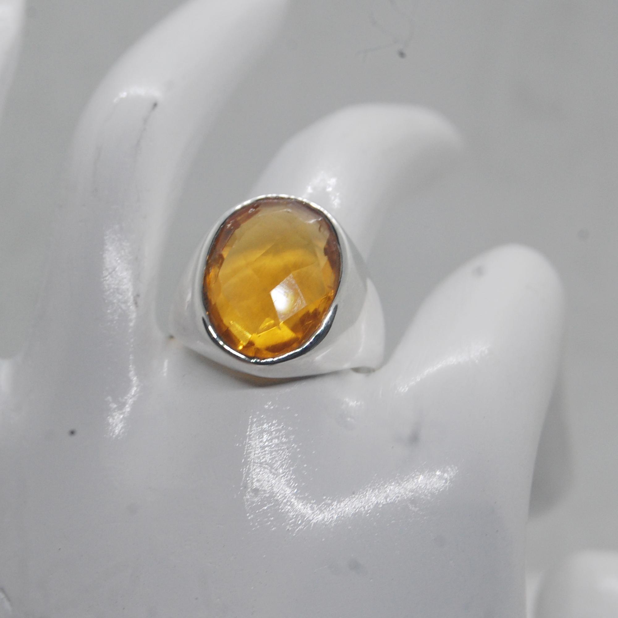 

Кільце з мандариновим цитрином зі срібла 925 проби, Ювелірні вироби, Кільце з жовтим цитрином ручної роботи 10