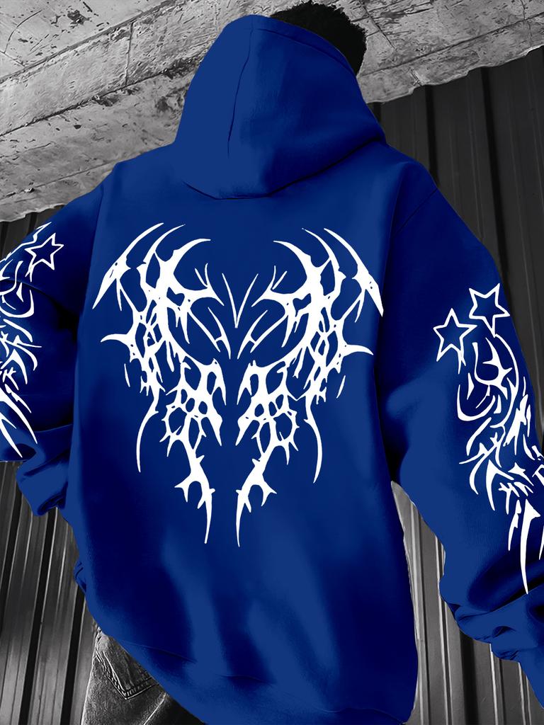 Modern Kids Hip Hop Sports Sweatshirt, striking black art printing, nice loose fit for boys girls sports casual
