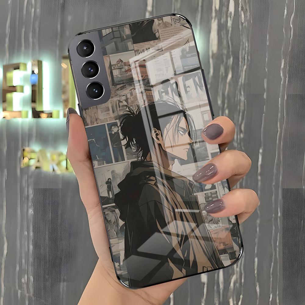 A-Attack On Titan Anime Phone Case For Samsung A25 A13 A33 5G A54 A36 A35 A56 A52 A14 Shockproof Glass Cover