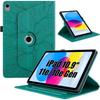 Coque Pour iPad A16 (11") / iPad 10 2022 (10,9") Etui Anti-Rayures Rotatif Motif Arbre Cuir PU Vert