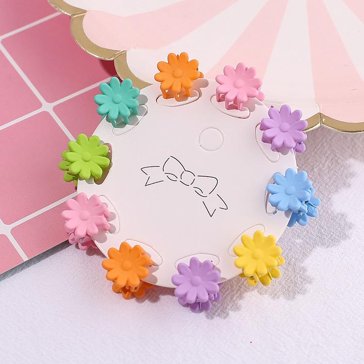 Candy Color Flower Cartoon Mini Hair Clips Baby Girls Bb Clip 10pcs Set