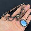Owyhee Opal Necklace Handmade Jewelry, 999 Copper Wire Wrapped Necklace Designer Gemstone Jewelry Adjustable Chain Necklace Gift For Mom